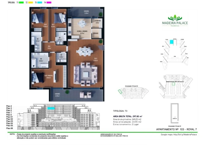 Apartamento T3 para Venda em São Martinho Planta 1