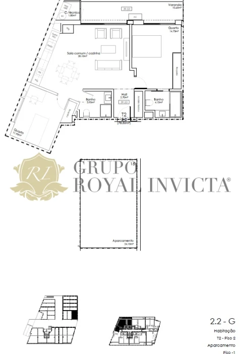 Apartamento T2 para Venda em Gulpilhares e Valadares