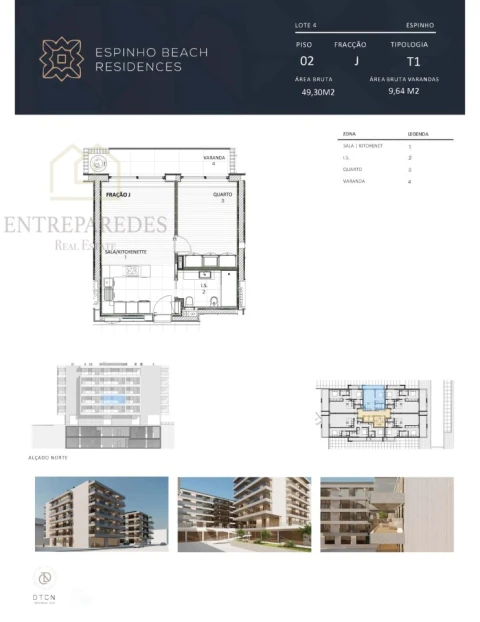Apartamento T1 para Venda em Espinho