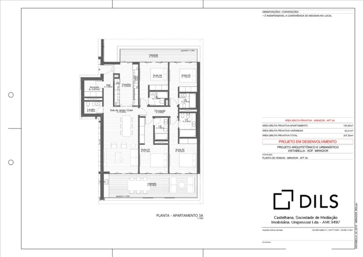 Apartamento T4 para Venda em Oeiras e São Julião da Barra, Paço de Arcos e Caxias Planta 1