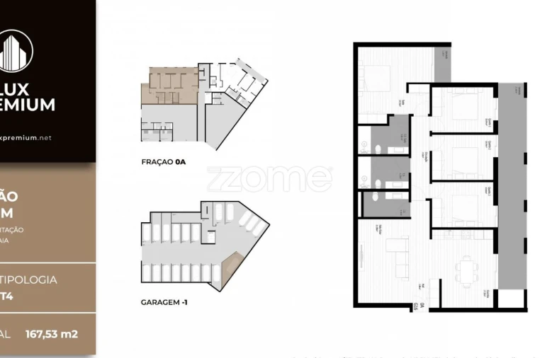 Apartamento T4 para Venda em Pedrouços Planta 1