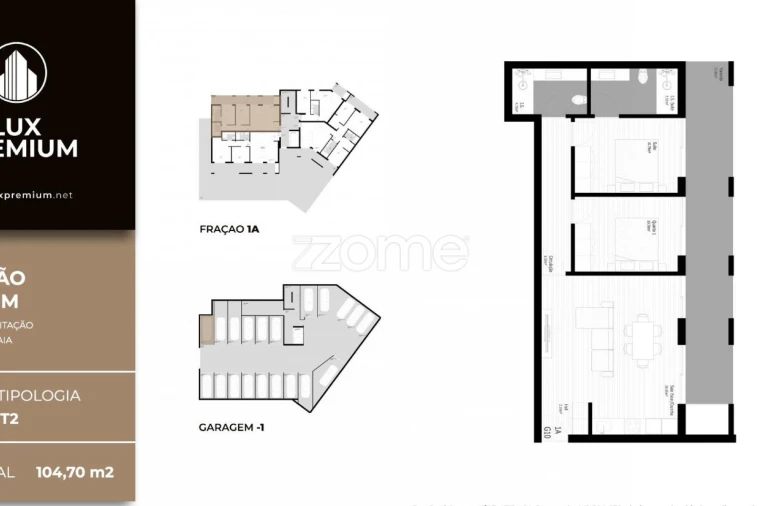 Apartamento T2 para Venda em Pedrouços Planta 1