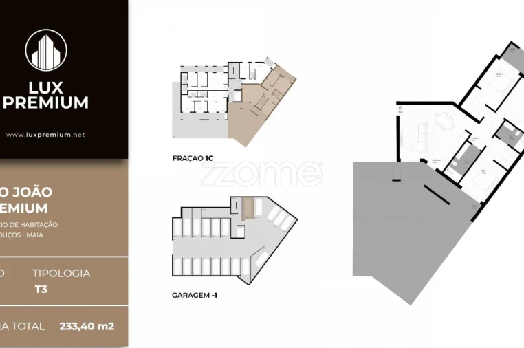 Apartamento T3 para Venda em Pedrouços Planta 1
