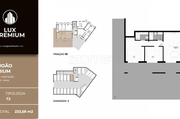Apartamento T2 para Venda em Pedrouços Planta 1
