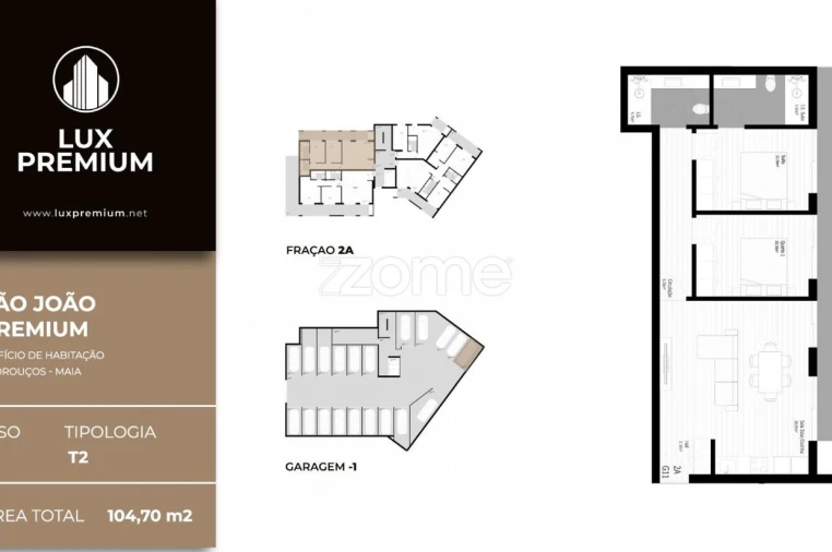 Apartamento T2 para Venda em Pedrouços Planta 1