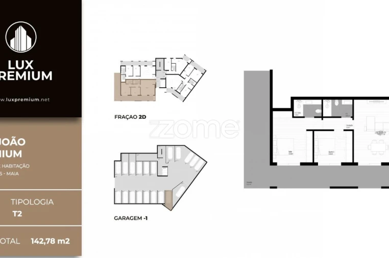 Apartamento T2 para Venda em Pedrouços Planta 1