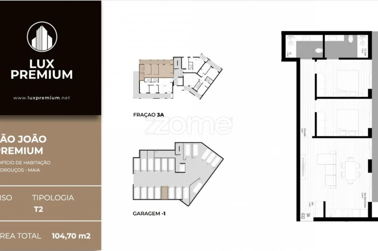 Apartamento T2 para Venda em Pedrouços Planta 1