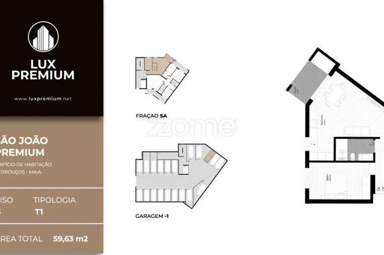 Apartamento T1 para Venda em Pedrouços Planta 1
