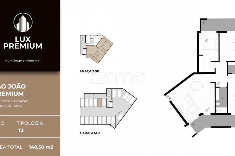 Apartamento T3 para Venda em Pedrouços Planta 1