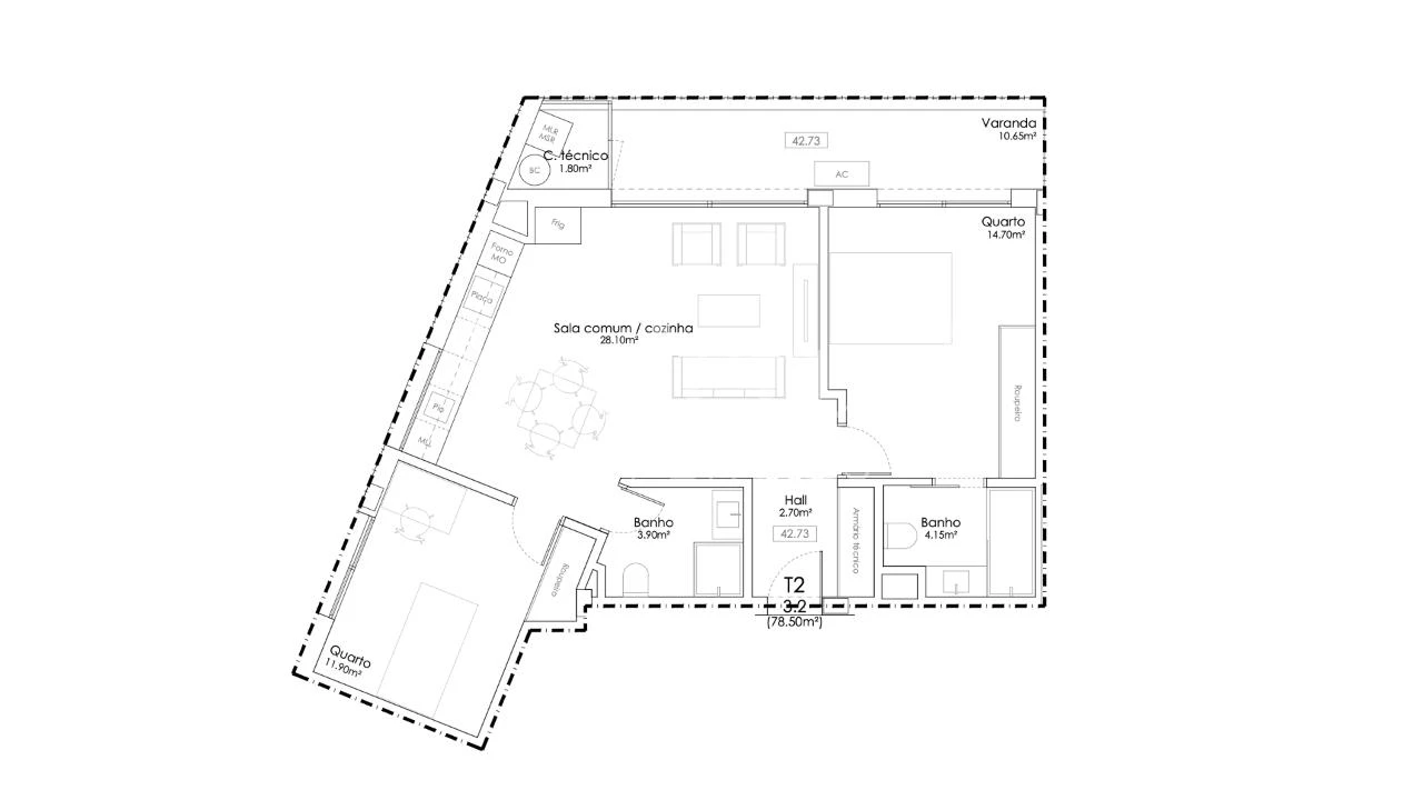 Apartamento T2 para Venda em Gulpilhares e Valadares Foto 14
