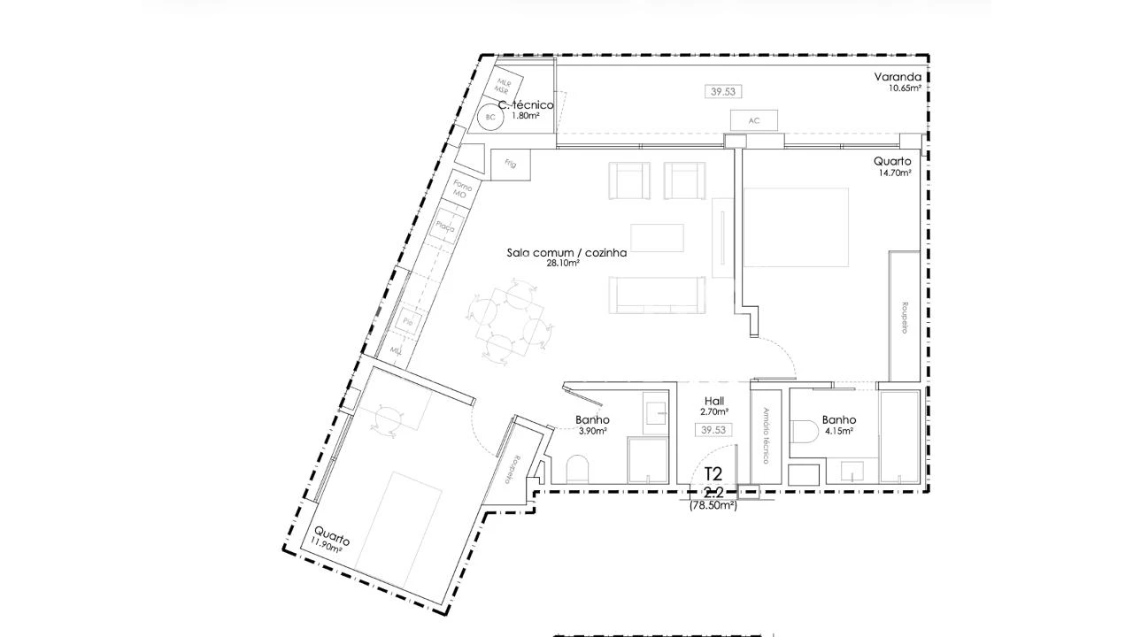 Apartamento T2 para Venda em Gulpilhares e Valadares Foto 14
