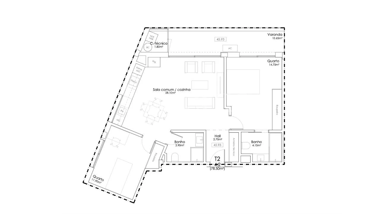 Apartamento T2 para Venda em Gulpilhares e Valadares Foto 14