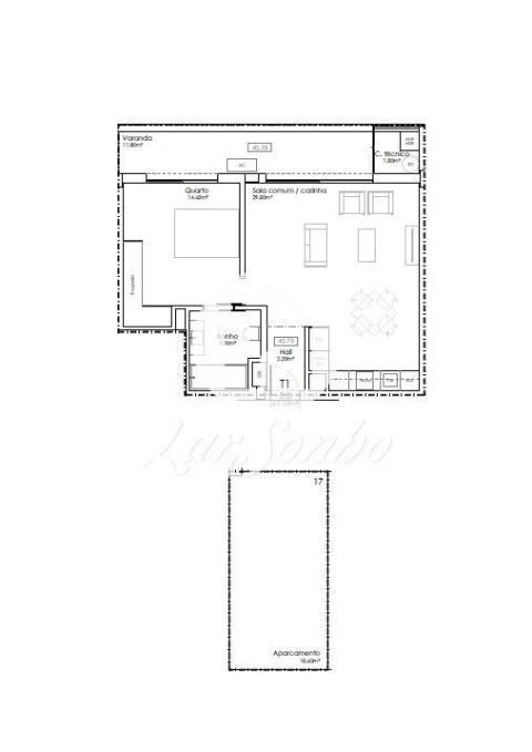 Apartamento T2 para Venda em Gulpilhares e Valadares