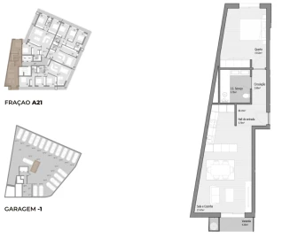 Apartamento T1 para Venda em Bougado (São Martinho e Santiago)