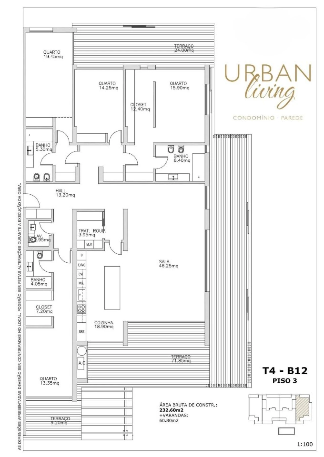 Apartamento T4 para Venda em Carcavelos e Parede Planta 2