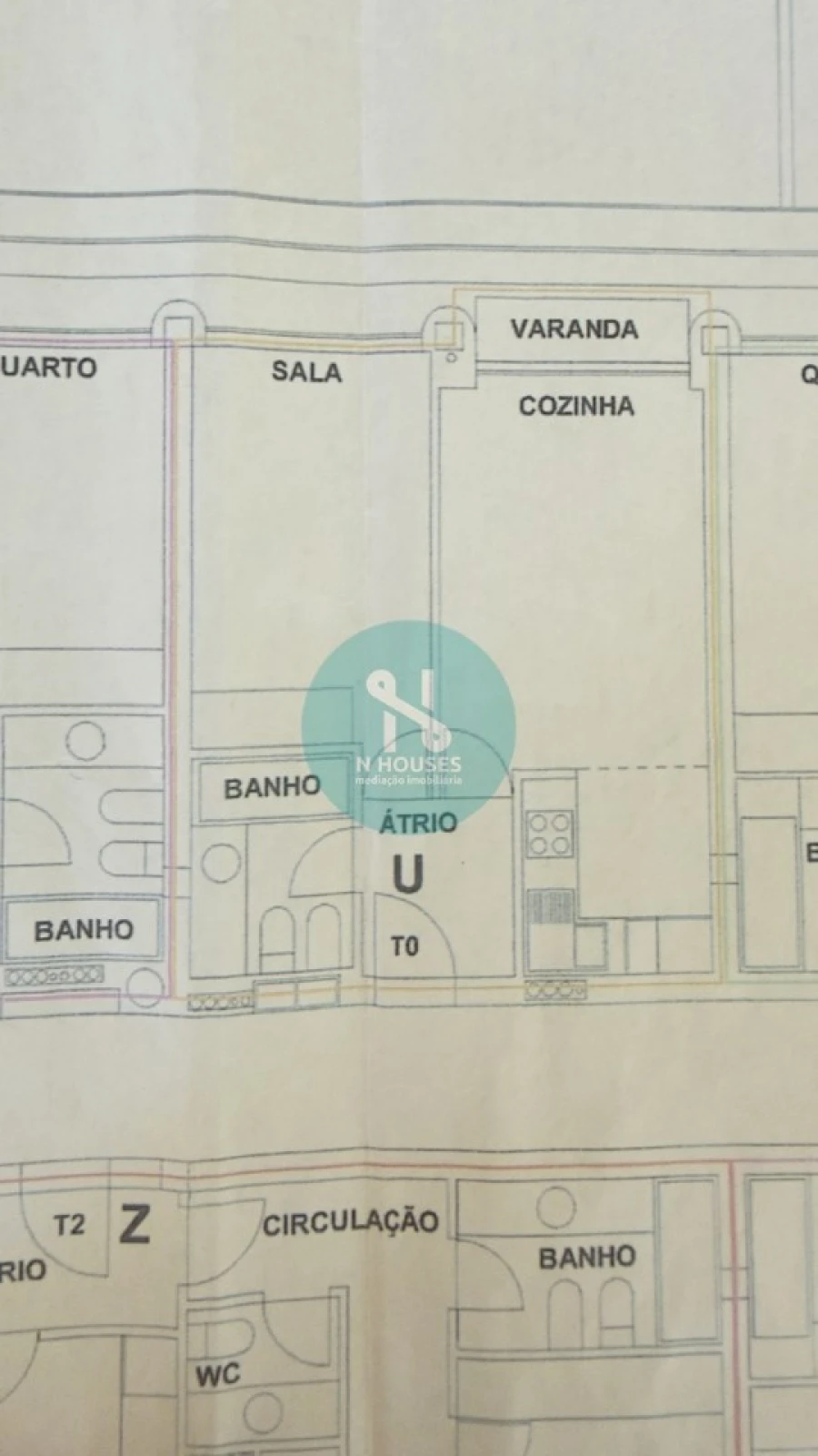 Apartamento T1 para Venda em Mafamude e Vilar do Paraíso Planta 1