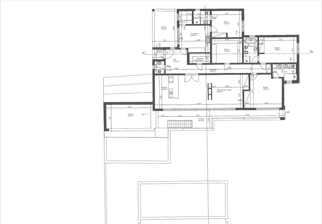 Moradia T5 para Venda em Santa Barbara de Nexe Planta 2