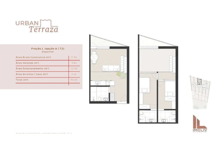 Apartamento T2 para Venda em São Mamede de Infesta e Senhora da Hora Planta 1