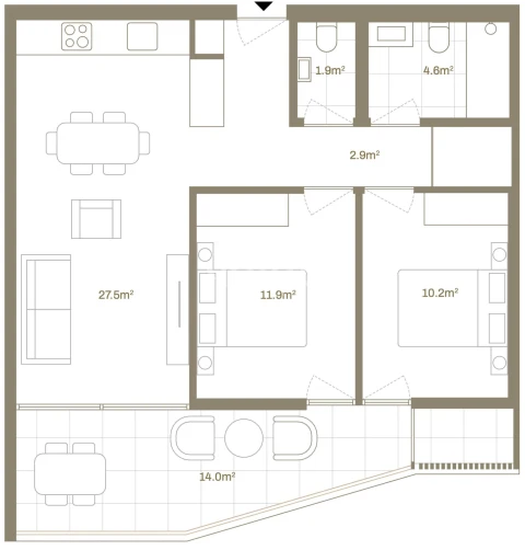 Apartamento T2 para Venda em Santa Marinha e São Pedro da Afurada