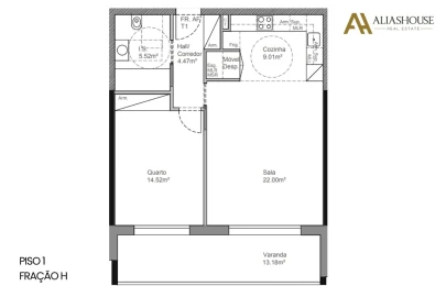 Apartamento T1 para Venda em Leiria, Pousos, Barreira e Cortes