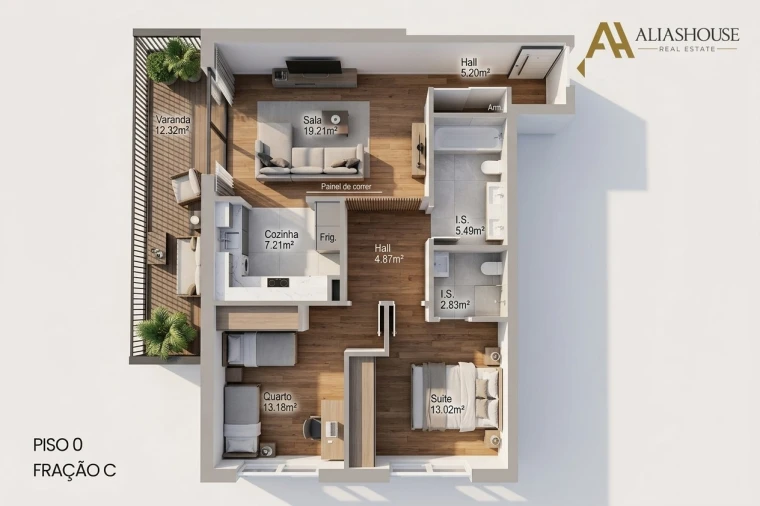 Apartamento T2 para Venda em Leiria, Pousos, Barreira e Cortes Planta 1
