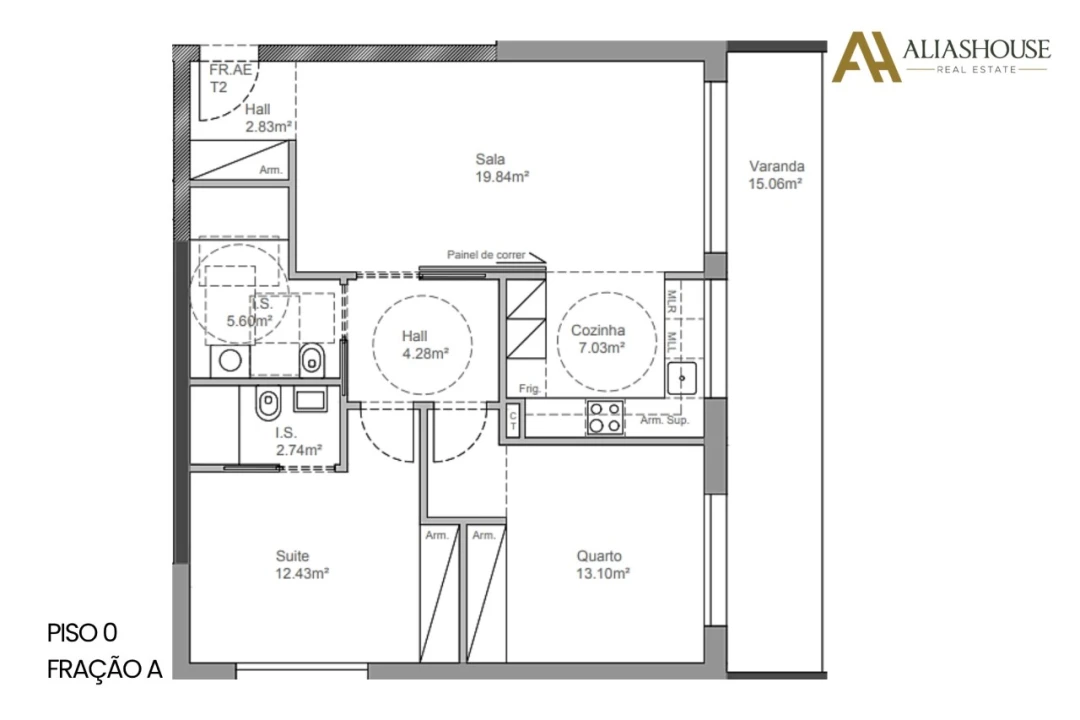 Apartamento T2 para Venda em Leiria, Pousos, Barreira e Cortes Planta 2