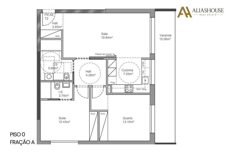 Apartamento T2 para Venda em Leiria, Pousos, Barreira e Cortes Planta 2