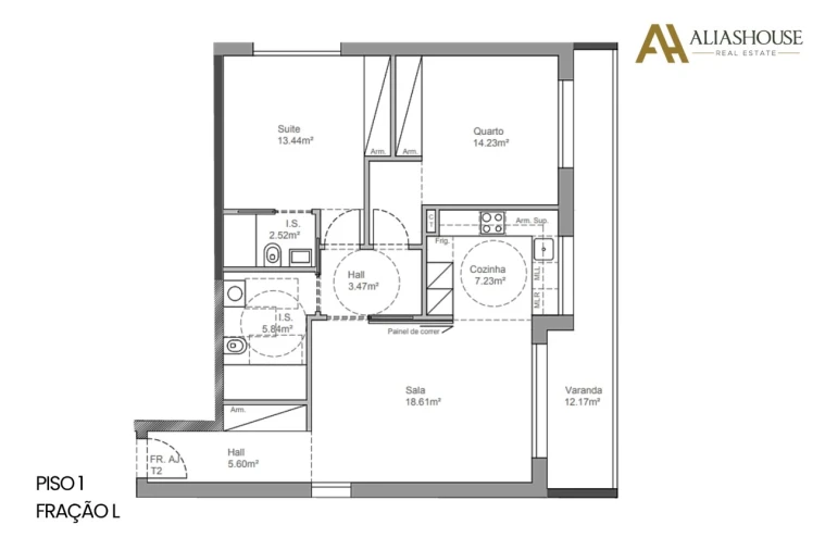 Apartamento T2 para Venda em Leiria, Pousos, Barreira e Cortes Planta 1