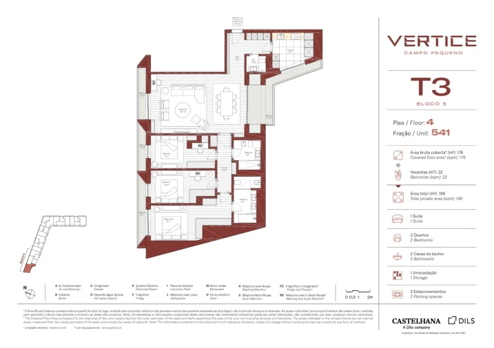 Apartamento T3 para Venda em Areeiro Planta 1