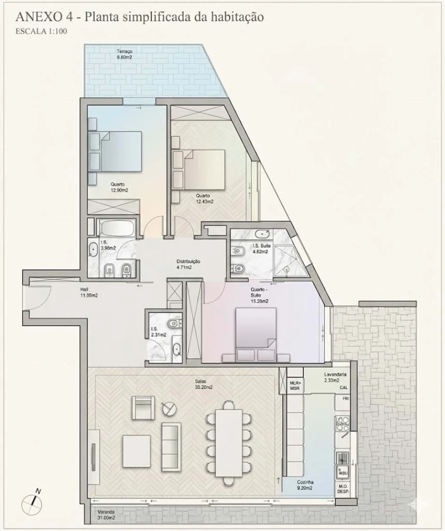 Apartamento T3 para Venda em Ramalde Foto 27