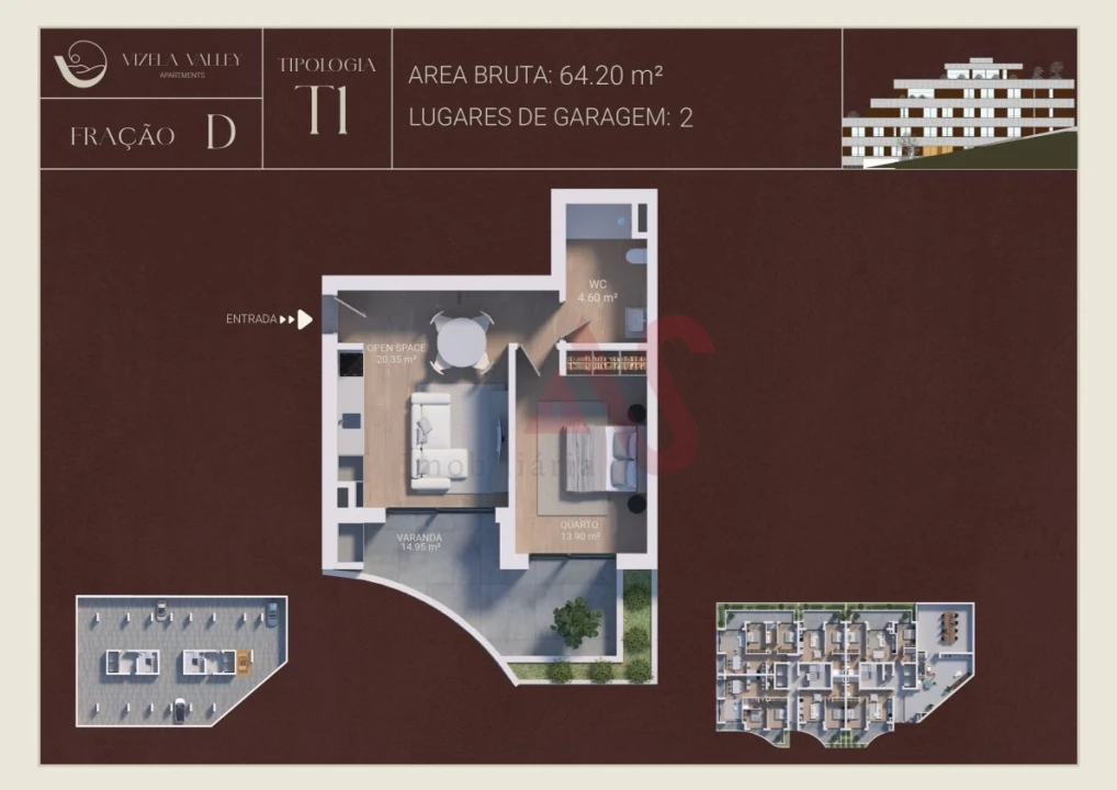 Apartamento T1 para Venda em Caldas de Vizela (São Miguel e São João) Foto 28