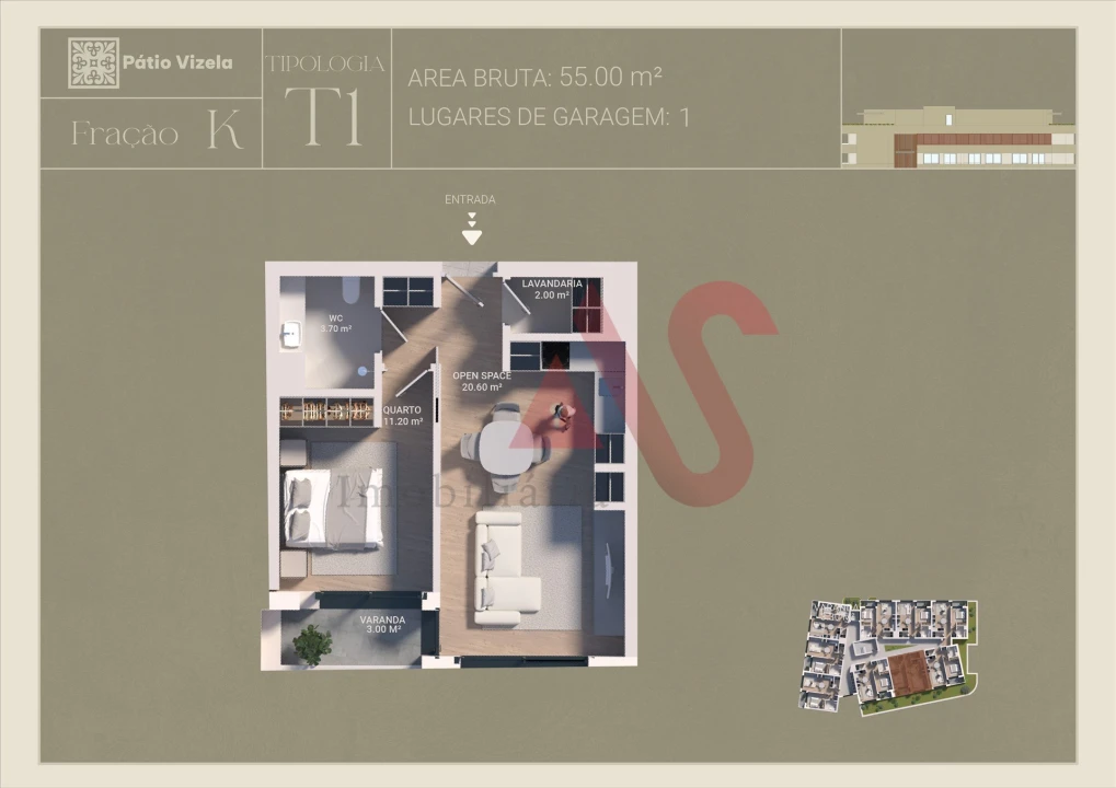 Apartamento T1 para Venda em Caldas de Vizela (São Miguel e São João) Foto 24
