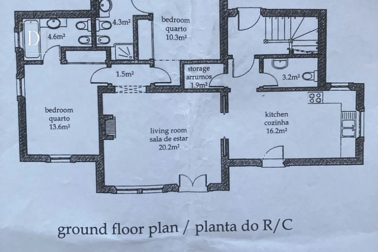 Moradia T4 para Venda em Olhão Planta 1