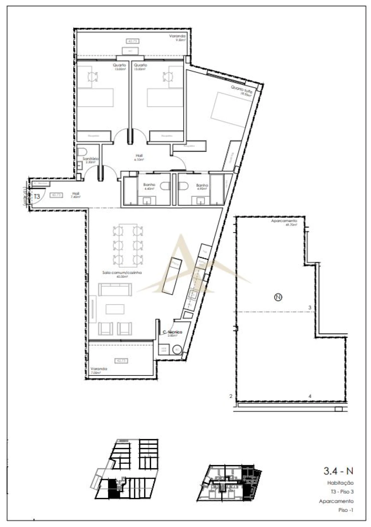 Apartamento T3 para Venda em Valadares Foto 13