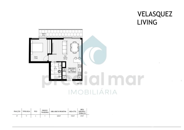 Apartamento T1 para Venda em Campanhã Planta 1