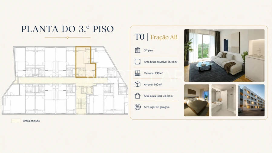 Apartamento T0 para Venda em Paranhos Planta 2