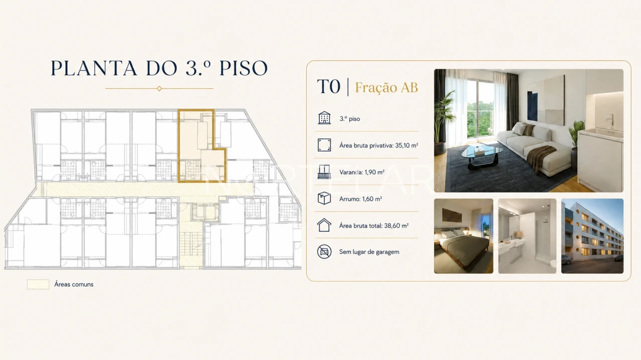 Apartamento T1 para Venda em Paranhos Planta 2