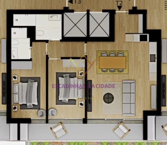 Apartamento T2 para Venda em Loures Planta 1