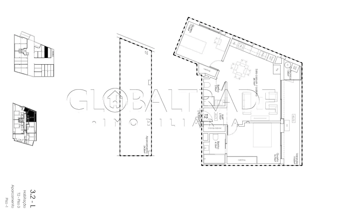 Apartamento T2 para Venda em Gulpilhares e Valadares Foto 14