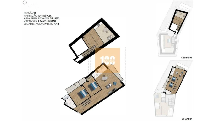 Apartamento T2 para Venda em Cedofeita, Santo Ildefonso, Sé, Miragaia, São Nicolau e Vitória Foto 24