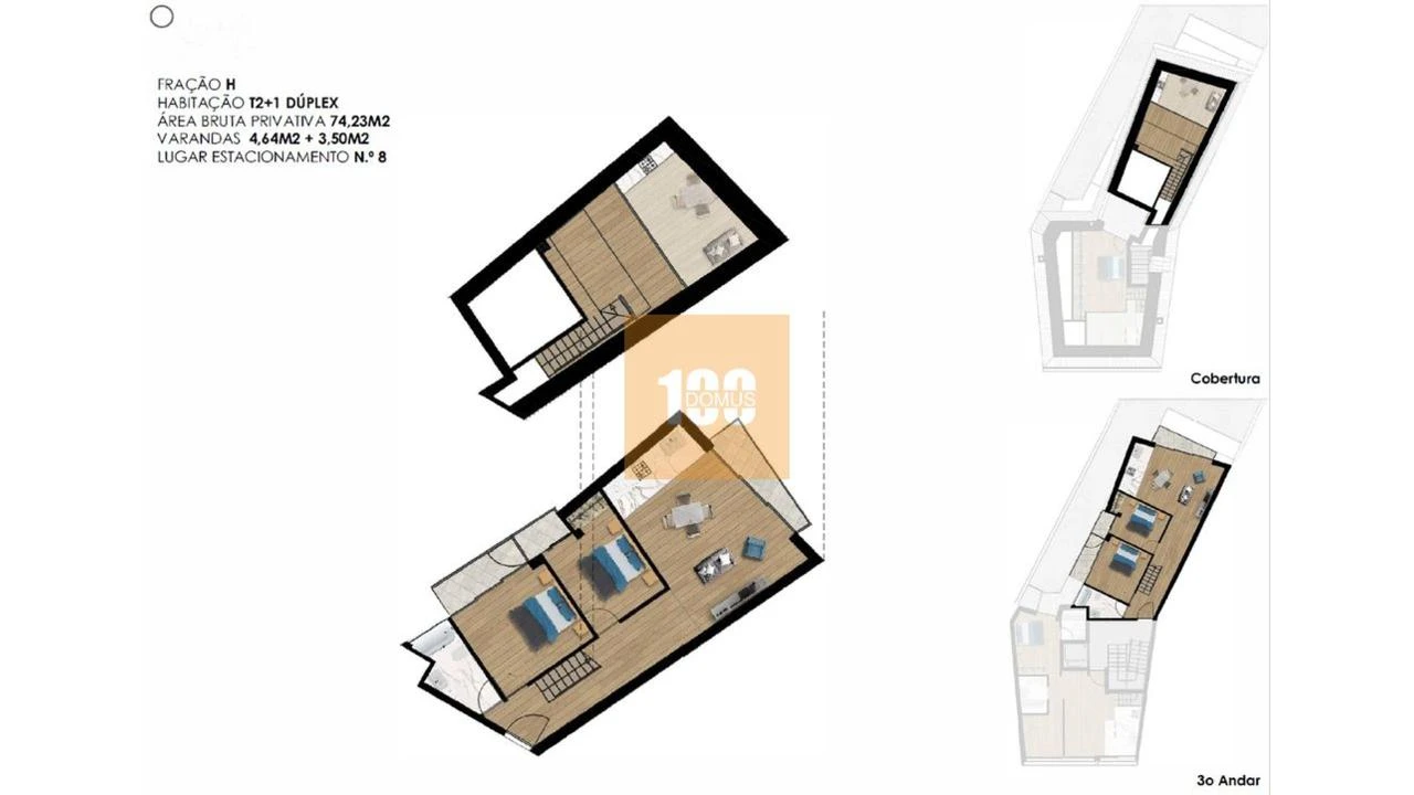 Apartamento T2 para Venda em Cedofeita, Santo Ildefonso, Sé, Miragaia, São Nicolau e Vitória Foto 24