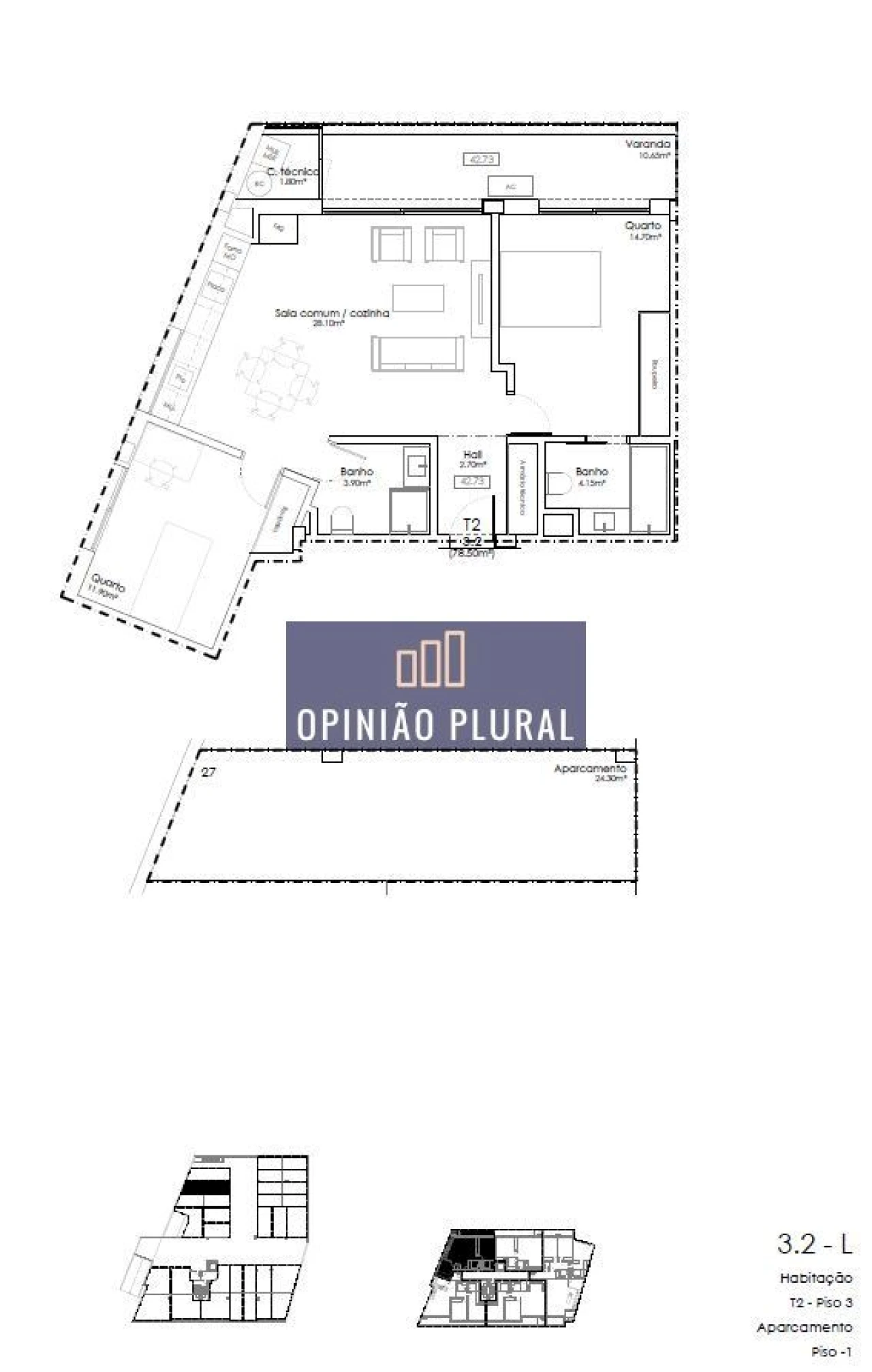 Apartamento T2 para Venda em Gulpilhares e Valadares Foto 14