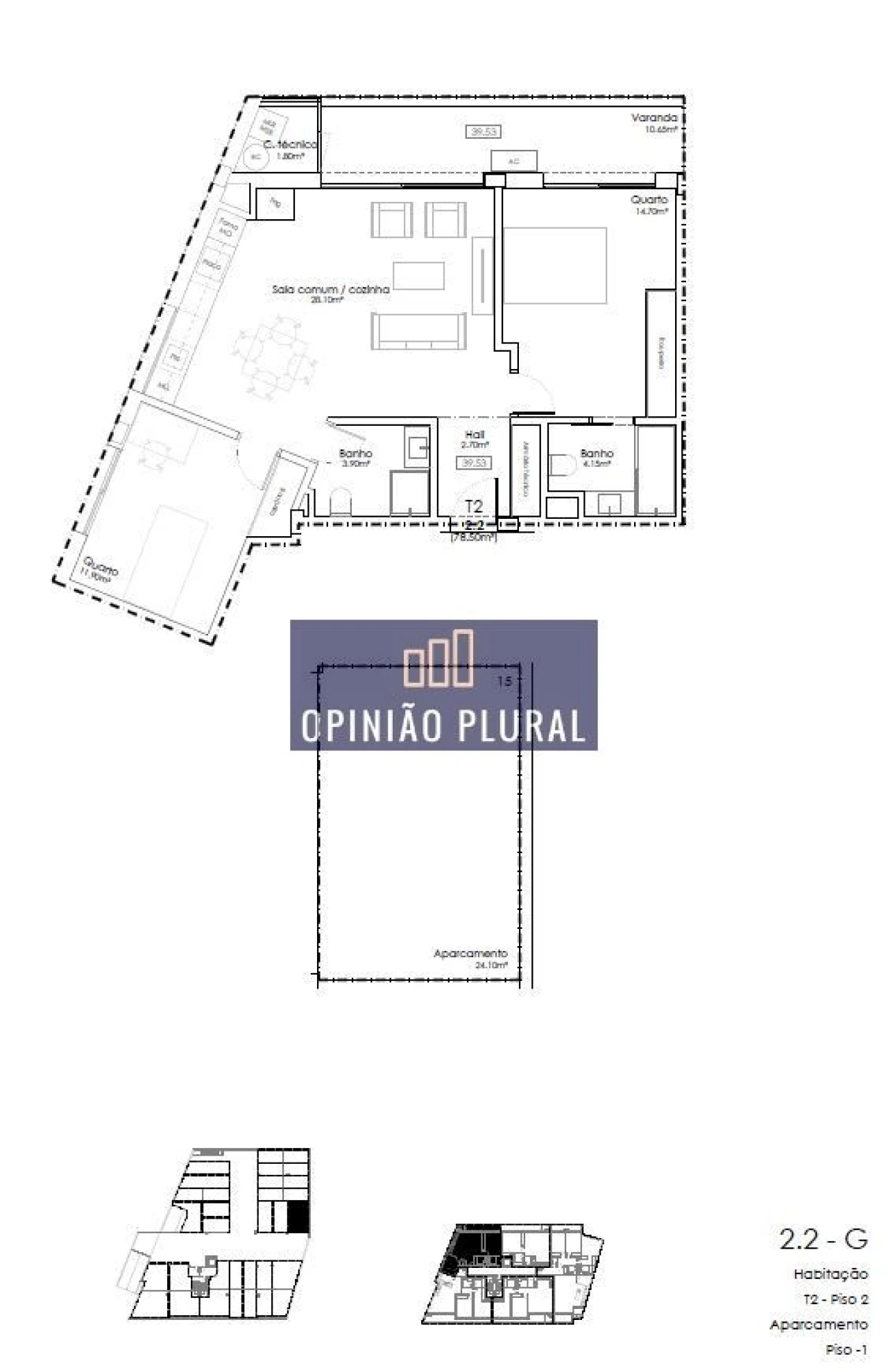 Apartamento T2 para Venda em Gulpilhares e Valadares Foto 14