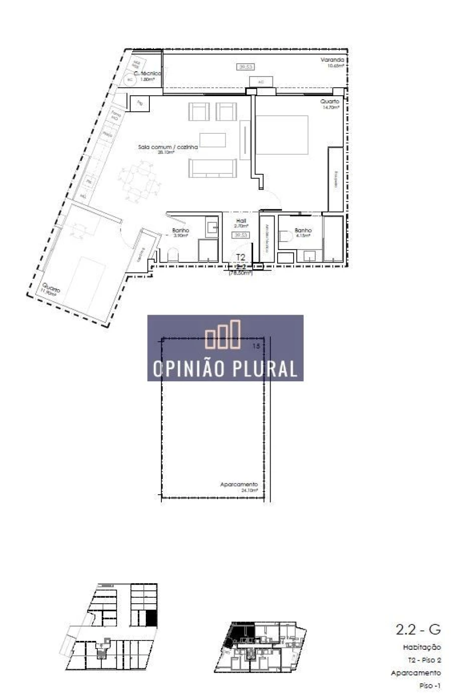 Apartamento T2 para Venda em Gulpilhares e Valadares Foto 14