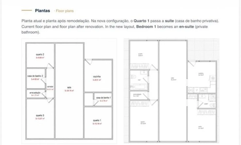 Apartamento T3 para Venda em Alhos Vedros Planta 1
