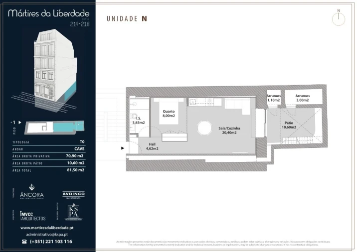 Apartamento para Venda em Cedofeita, Santo Ildefonso, Sé, Miragaia, São Nicolau e Vitória Planta 1