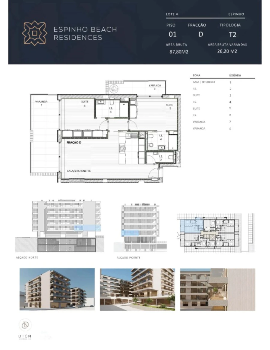 Apartamento T2 para Venda em Espinho Planta 1