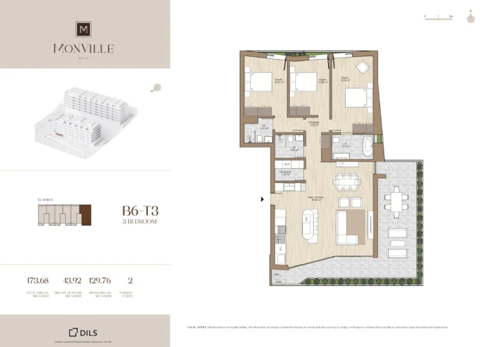 Apartamento T3 para Venda em Montijo e Afonsoeiro Planta 1