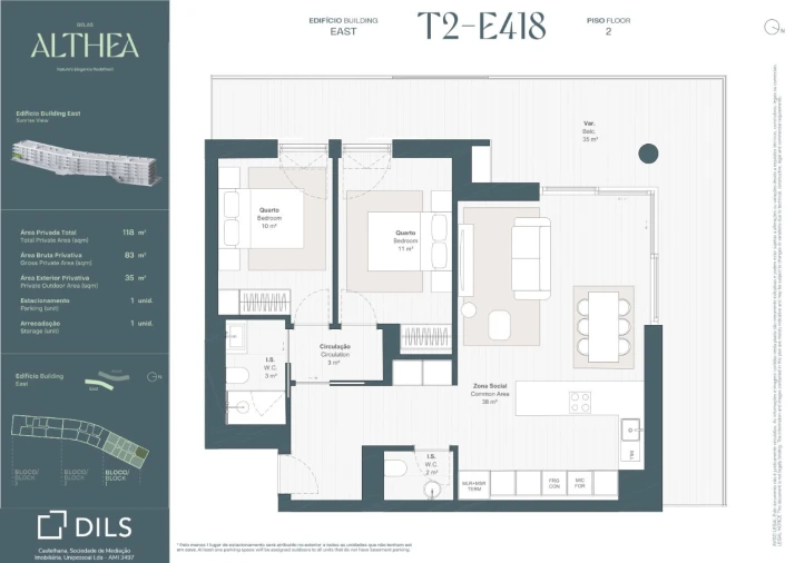 Apartamento T2 para Venda em Queluz e Belas Planta 1