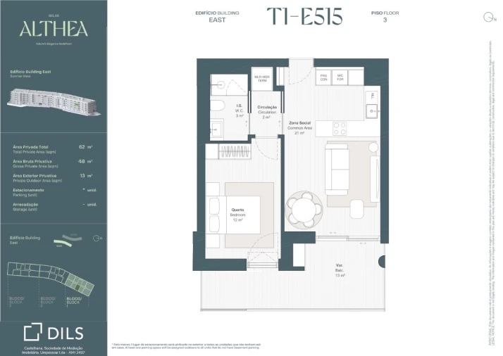 Apartamento T1 para Venda em Queluz e Belas Planta 1